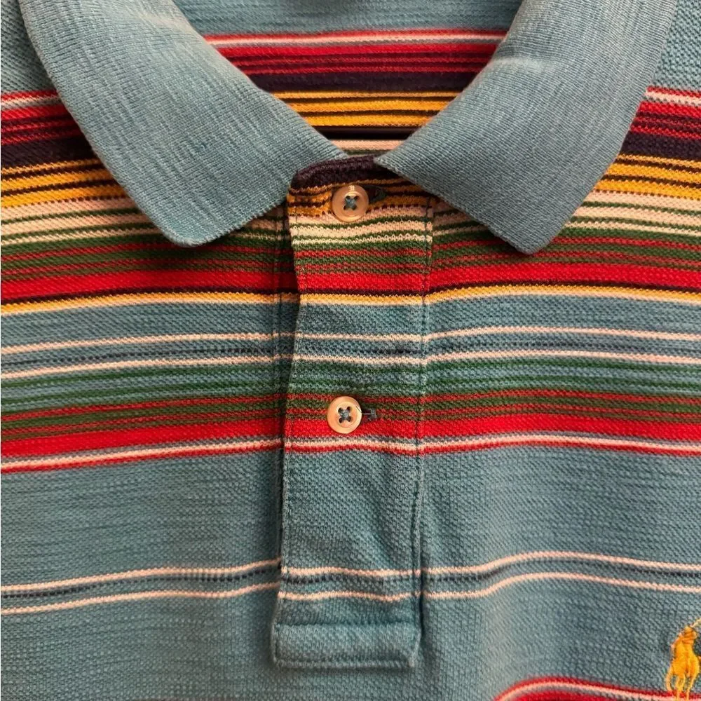 Vintage Y2K Polo Ralph Lauren Size XLarge Cotton Western Striped Collared Shirt